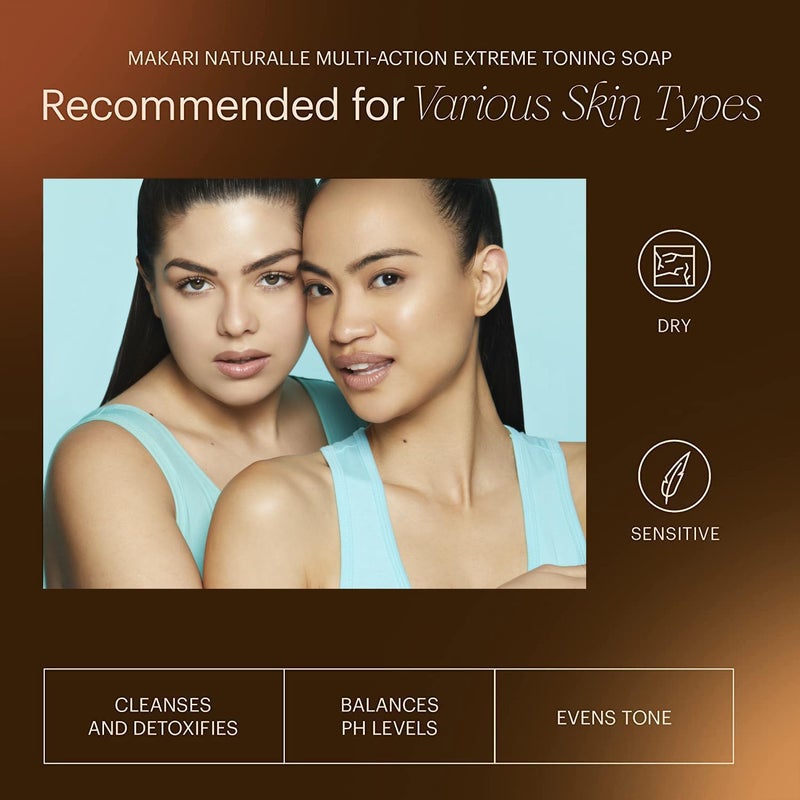 Makari Naturalle Multi-Action Extreme Toning Soap (7 oz) | Moisturizing Bar Soap | Normalizes Oil Levels | Cleanse, Soften, Brighten, and Smooth Rough Skin | Ideal for Sensitive to Dry Skin Types - Image 5