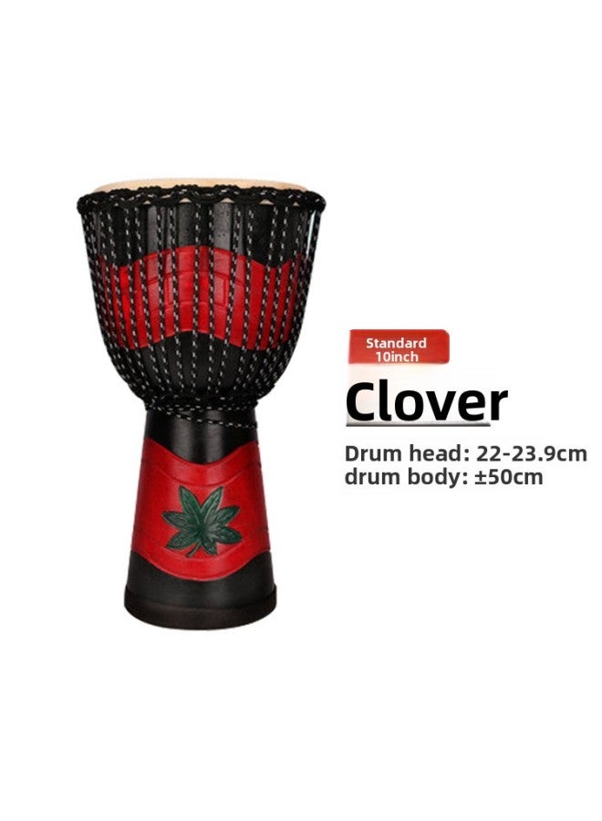 Somali Goat African Drum For Adults and Children Beginners Hand Drum Professional Performance Teaching Drum Professional 10inch lucky leaf - Image 1
