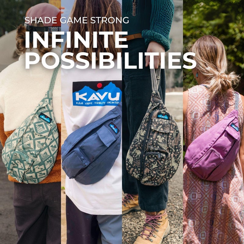 KAVU Mini Rope Bag Cotton Crossbody Sling - Black - Image 5