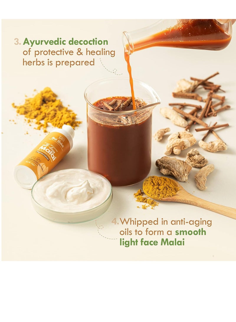 Nat Habit Turmeric Face Malai Cream for Skin Glow, Enhanced with Nutmeg for Pigmentation, 30g - Image 3