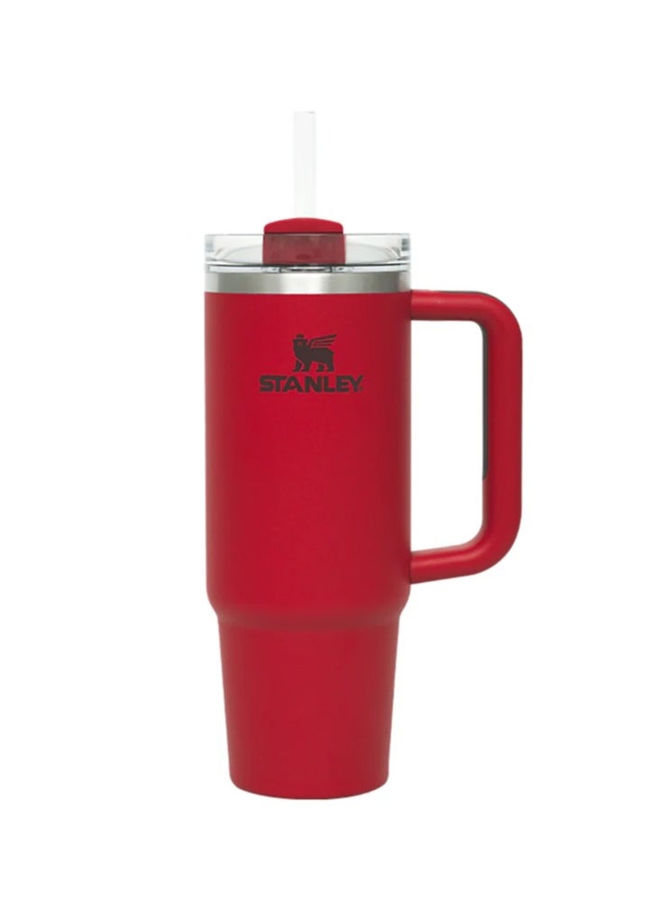 Stanley - Stanley cup Stainless Steel with Lid and Straw for Water Iced Tea,Coffee and Smoothie 887ml - Lava - Image 1