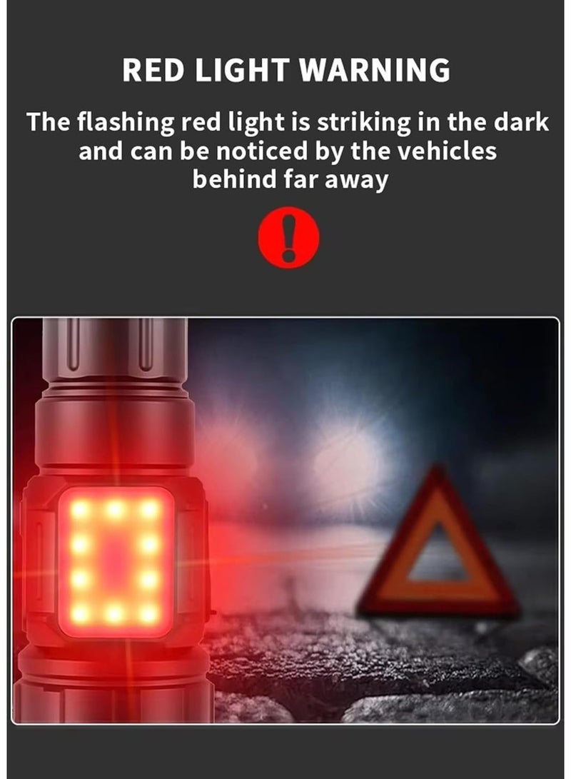 Flashlight for Camping | 9 Modes High Lumens Waterproof and Shockproof Torch Light | 1500 Meters Zoomable 30W LED Camping Accessory | 5000mAh Rechargeable Battery for Up to 10-Hour Usage | Magnetic Base with COB Side Light for Multiple Use Cases - Image 4
