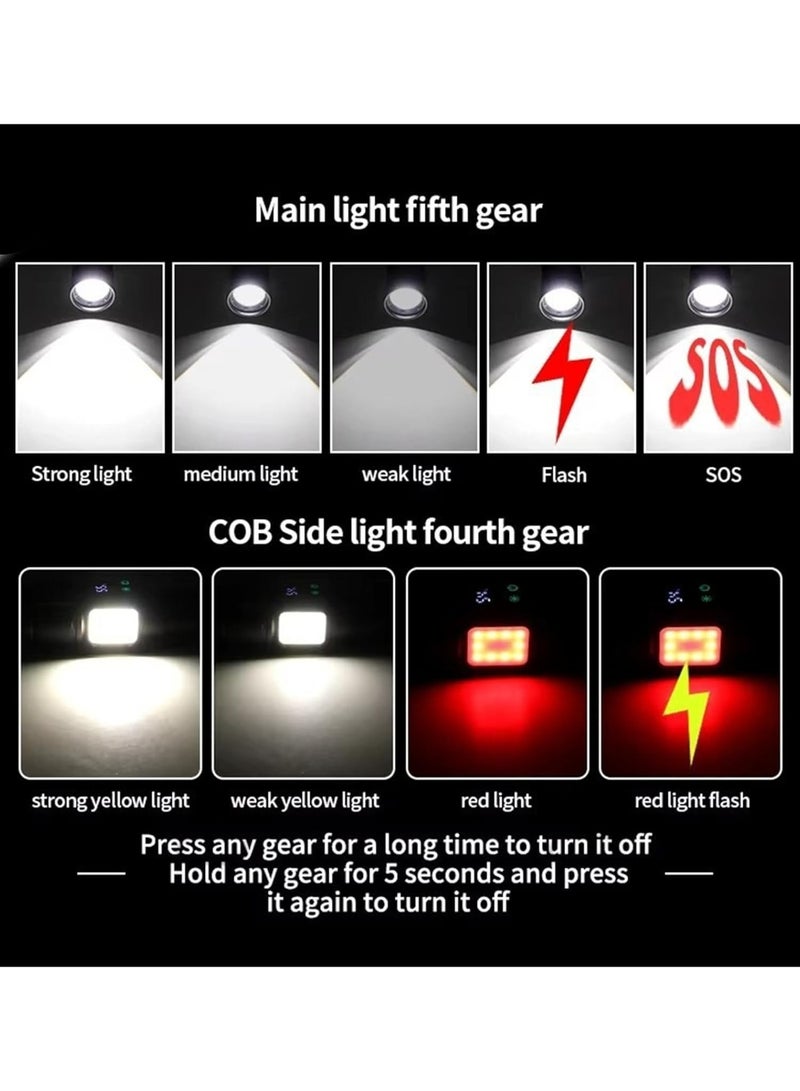 Flashlight for Camping | 9 Modes High Lumens Waterproof and Shockproof Torch Light | 1500 Meters Zoomable 30W LED Camping Accessory | 5000mAh Rechargeable Battery for Up to 10-Hour Usage | Magnetic Base with COB Side Light for Multiple Use Cases - Image 2