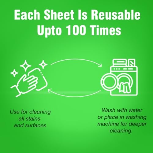 Beco Reusable Kitchen Towel Roll-2000 Times Washable|Soft & Highly Absorbent|Better Alternative to Dishcloth, Kitchen Tissue Paper Roll/Paper Towel|Eco Bamboo Wipes for Home Cleaning|20 Sheets - Image 4