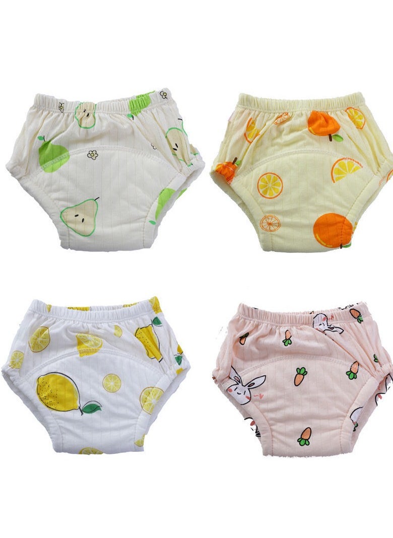 MIXDE 4 Pieces Breathable Potty Training Underwear, 6 Layers Breathable Cotton Absorbent Trainer Pants for Toddler Baby Boys Girls Waterproof High Quality  - Image 1