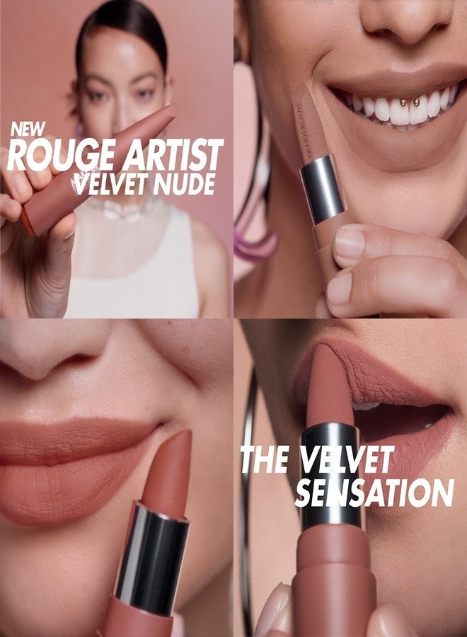 MAKE UP FOR EVER Rouge Artist Velvet Nude Lipstick 3.5g – Shade 109 Mauvy Chocolate Nude – Soft Matte, Longwearing, Comfortable Lip Color - Image 4