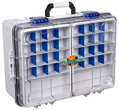 Flambeau Outdoors 4000WPNC Waterproof Satchel 4000 Portable Waterproof Tackle Box with Trays GrayClear 1871 L x 1358 W x 758 D - Image 1