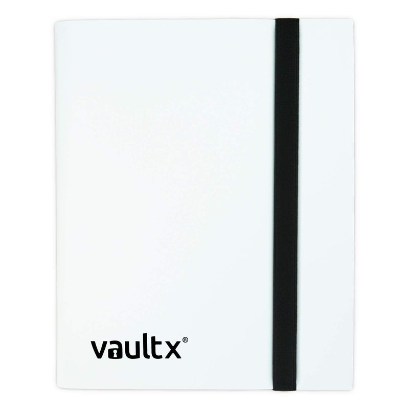 Vault X 4 Pocket Trading Card Strap Binder, 160 Cards, Standard, 20 Side-Loading Pages, TCG (White) - Image 1
