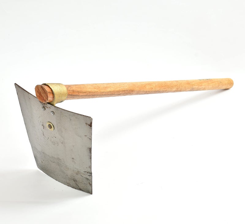 KRUFE Heavy Duty Tempered Mild Steel Blade Spade, Shovel, Fawda, Kassi (8"x10") – High-Strength Agriculture and Gardening Tool for Digging, Shoveling, and Farming – Durable Design with Wooden Handle - Image 5
