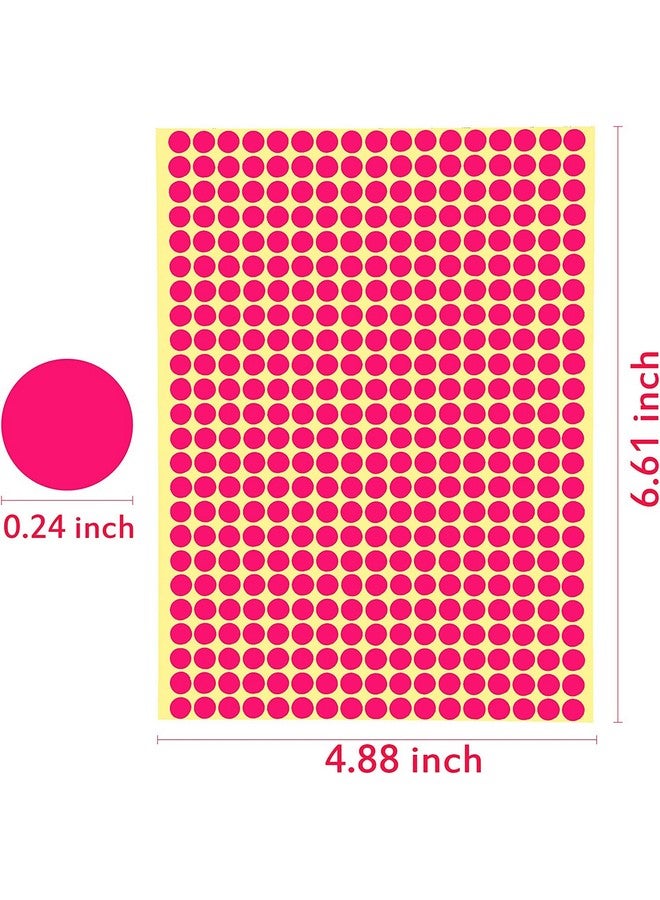 JANYUN 6528 Pieces Colored Dot Stickers, 1/4" Small Color Labels Coding Circle Round Coding Dot Labels Stickers 20 Colors For Office, Classroom - Image 3