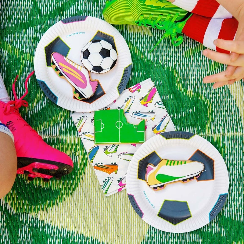 Talking Tables Reusable Soccer Party Decorations, Happy Birthday Buntin for Adults, Boys, Girls, Eco-Friendly Football Paper Banner - Image 4
