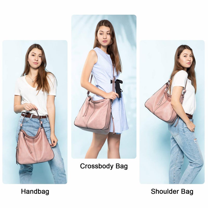 Realer Handbags for Women Hobo Purse Large Ladies Crossbody Shoulder Bag Faux Leather - Image 3