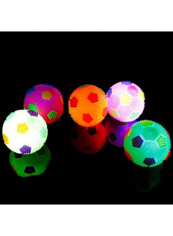 Loquat Flash Elastic Barbed Ball Massage Ball 6.5cm Sounding Luminous Football Massage Ball Toy Stall Toys Wholesale-Color:Medium 6.5cm - Image 2
