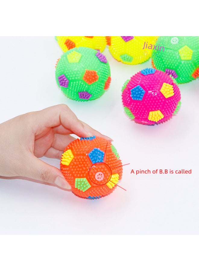 Loquat Flash Elastic Barbed Ball Massage Ball 6.5cm Sounding Luminous Football Massage Ball Toy Stall Toys Wholesale-Color:Medium 6.5cm - Image 3