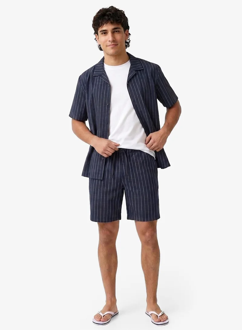 Calvin Klein 20163 DOTTED PINSTRIPE+ENCHANTED BL Modal Cotton Beach Shorts for Men | Best Price UAE