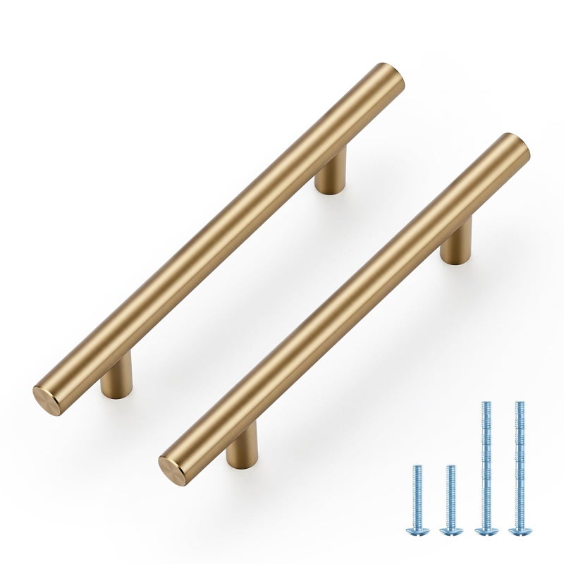 JOY DECOR 30 Pack Champagne Bronze Cabinet Pulls 638 Inch Length 4 Inch 102mm Hole Center Stainless Steel Kitchen Cabinet Handles for Drawer and Cupboard - Image 2