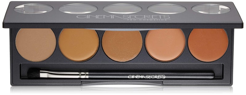 Cinema Secrets Ultimate Corrector 5-in-1 Palette No.1- Cream Concealer for Dark Circles, Blemishes & Scars - Color Correct, Contour & Highlight with Buildable Full Coverage - Image 1