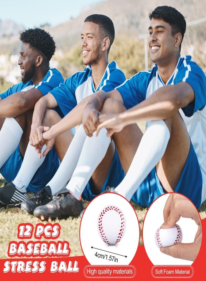 Poen مجموعة هدايا حفلات البيسبول من بوين، 48 قطعة، تتضمن 12 حقيبة ظهر برباط، و12 كرة بيسبول صغيرة، و12 سلسلة مفاتيح، و12 سوارًا مضفرًا بخيط الشمع، هدية ملهمة للفريق - Image 4