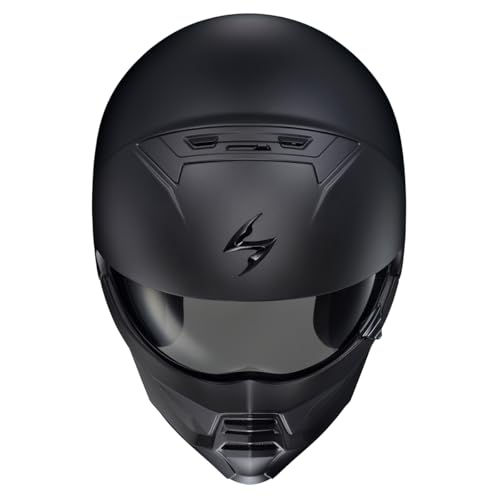 ScorpionEXO Covert 2 Open Face 3/4 Full Mode Motorcycle Helmet Bluetooth Ready Speaker Pockets Interchangeable Mouth Cover DOT Approved Solid (Matte Black - Large) - Image 4