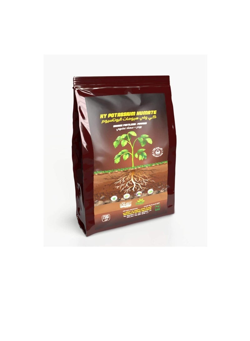 Generic KY Potassium Humate Organic Fertilizer-Powder (Humic Acid) MOCCAE Approved Omri Listed 1 KG  - Image 1
