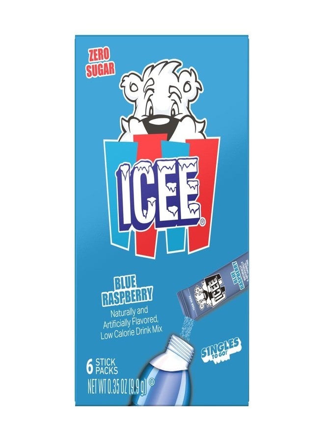ICEE Singles To Go Powdered Drink Mix Zero Sugar 6 Sticks Per Box (Blue Raspberry) - Image 1