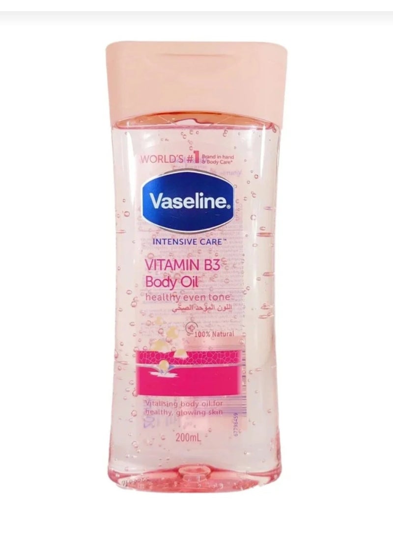 فازلين للعناية المركزة (زيت الجسم بفيتامين ب3) لون بشرة صحي وموحد، طبيعي 100%، 200 مل - Image 1