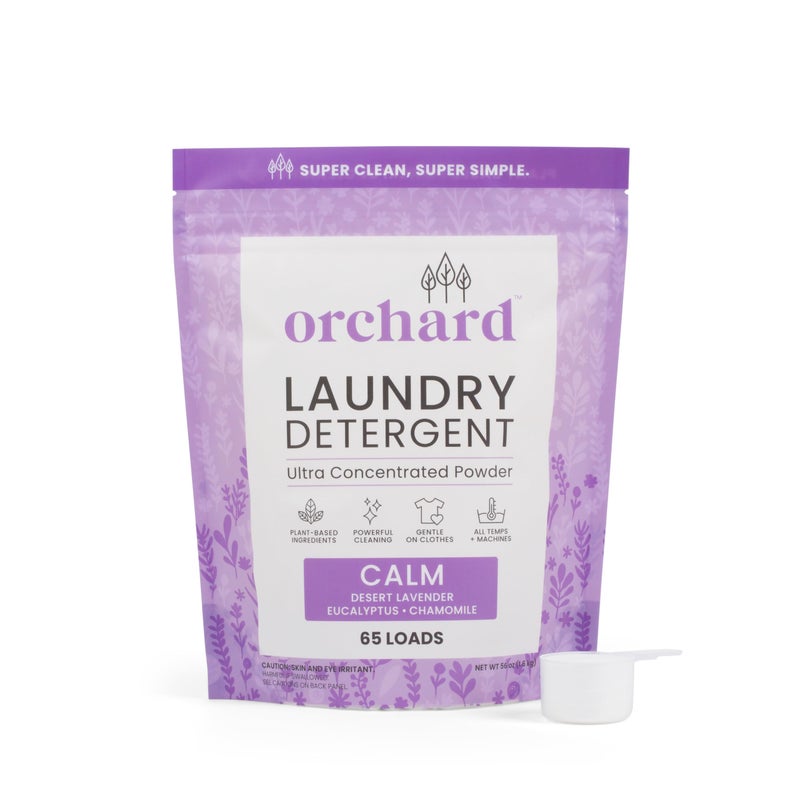 Orchard Laundry Detergent Powder Natural Deep Cleaning Laundry Powder for Sensitive Skin - Lavender Chamomile - Plant Based Effective Ingredients - 65 Loads - Enzyme-Powered, Eco Friendly Detergent - Image 1