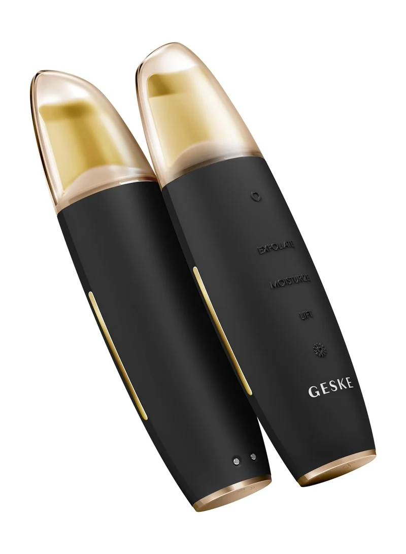 جيسكي Geske SmartAppGuided MicroCurrent Skin Scrubber & Blackhead Remover، 9 في 1، أدوات العناية بالبشرة، تنظيف الوجه، مكافحة الشيخوخة والتنظيف، شد الوجه المهني، إزالة الرؤوس السوداء - رمادي