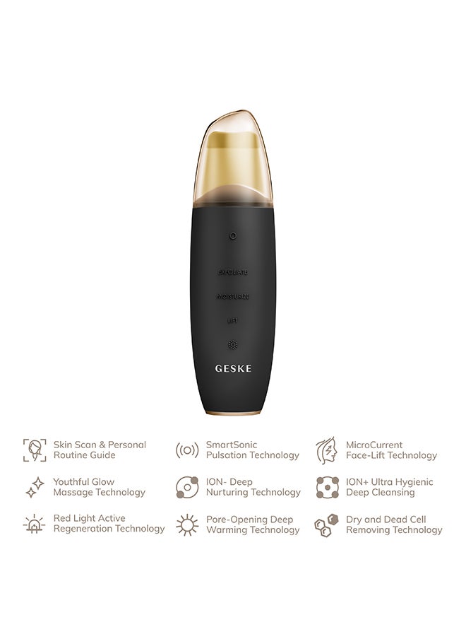 GESKE SmartAppGuided MicroCurrent Skin Scrubber & Blackhead Remover, 9 in 1, Skincare Tools, Face Cleaning, Anti Ageing and Cleansing, Professional Face Tightening, Blackhead Remover - Grey  - Image 2