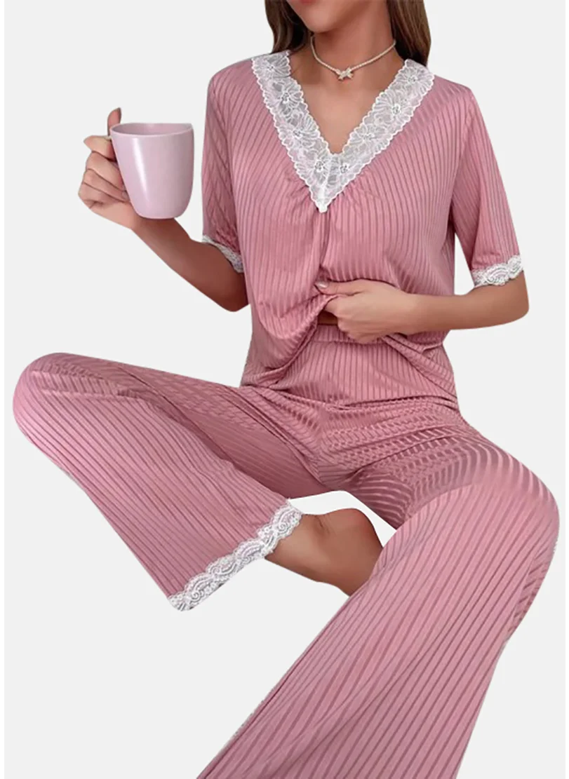 يونيكي Mauve Solid Pyjamas & Top