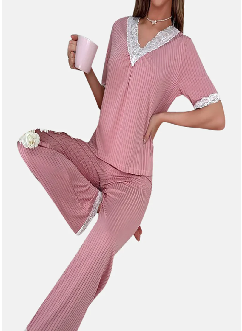 يونيكي Mauve Solid Pyjamas & Top