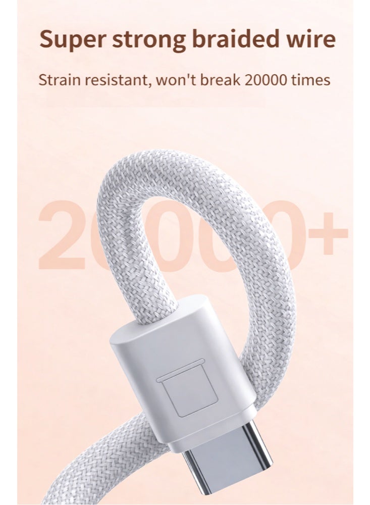 AVOO Small & Lightweight Portable Power Bank 20000mAh Fast Charging PD with Dual Built-in Cables – Elegant Silver Portable Battery for iPhone, Samsung & Android - Image 2