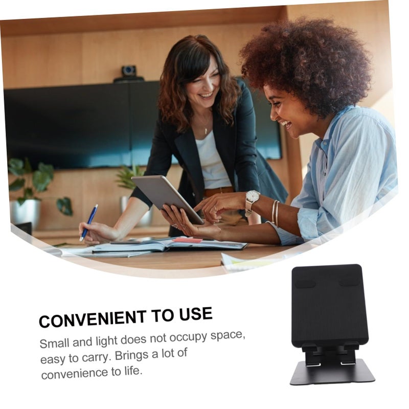 Folding Phone Stand Holder for Smartphones Tablets Laptops Portable Travel Lightweight Space Saving Black - Image 3