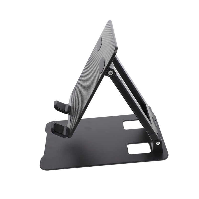 Folding Phone Stand Holder for Smartphones Tablets Laptops Portable Travel Lightweight Space Saving Black - Image 2