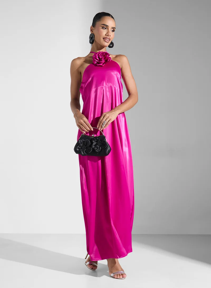 Ginger Boutique Floral Halter Maxi Dress