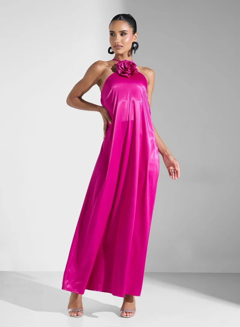 Ginger Boutique Floral Halter Maxi Dress
