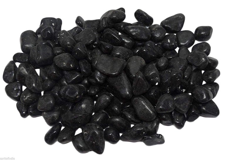 Maalavya B Size (10 to 25 MM) Colored Marble Pebbles (Black, 5 Kg) - Image 5