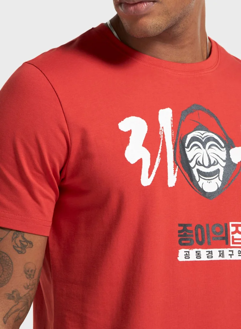 SP Characters Money Heist Crew Neck T-Shirt