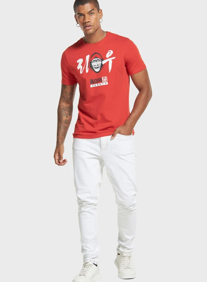 SP Characters Money Heist Crew Neck T-Shirt