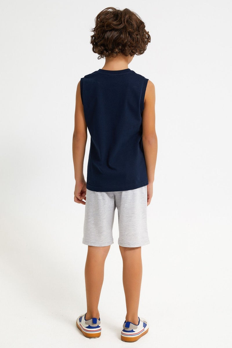 RolyPoly T-Rex Navy Blue Boy Bermuda Suit  - Image 5