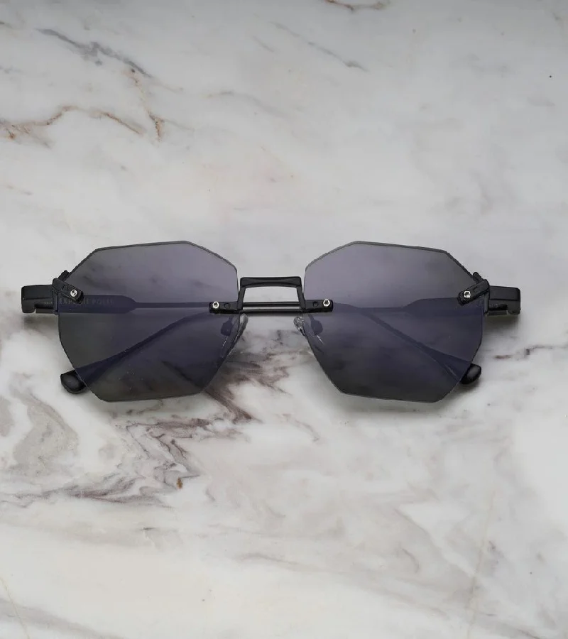 Explicit Poets Explicit Poets Unisex Nova Matt Black-Gray Stylish Sunglasses, A23EP1