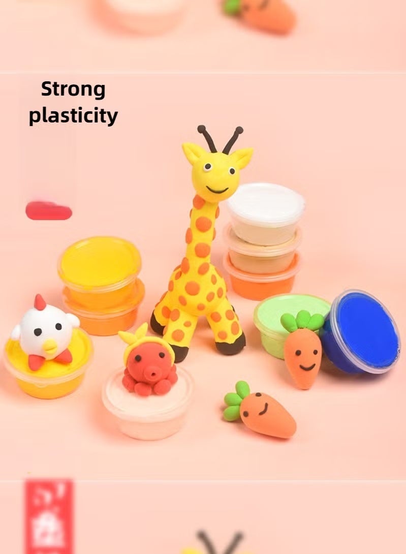 طين جاف بالهواء، 96 قطعة من طين التشكيل للأطفال، آمن وغير سام، ألعاب فنية وحرفية يمكنك صنعها بنفسك مع أدوات النحت، هدايا الحفلات المنزلية، أعياد الميلاد - Image 2