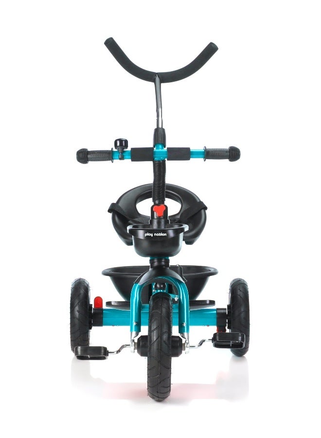 PlayNation Play Nation Cruise Plug & Play Trike, Mild Steel Frame, Parental Handle, Front & Rear Storage Basket, 3 Rubber Wheels, 3 Years, L 74 x B 49 x H 87 cm - Blue - Image 2