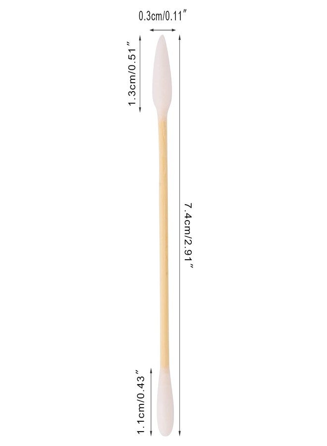 يوسينج أعواد قطنية من الخيزران الطبيعي، صديقة للبيئة وقابلة للتحلل الحيوي - مريحة وناعمة، رؤوس مزدوجة - نوعان مختلفان من أعواد القطن - أعواد قطنية من الخيزران لتنظيف الأذنين والمكياج - خالية من البلاستيك (عبوة واحدة تحتوي على 100 قطعة) - Image 4