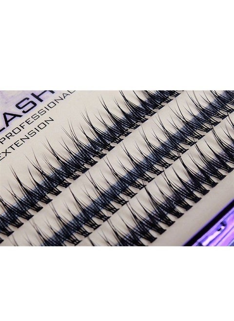 120pcs 8mm/10mm/12mm/14mm/16mm to Choose Fish Tail Design 0.1 C Curl 3D Individual Mink False Eyelashes Extension Soft Black Fake False Eye Lashes （8mm）