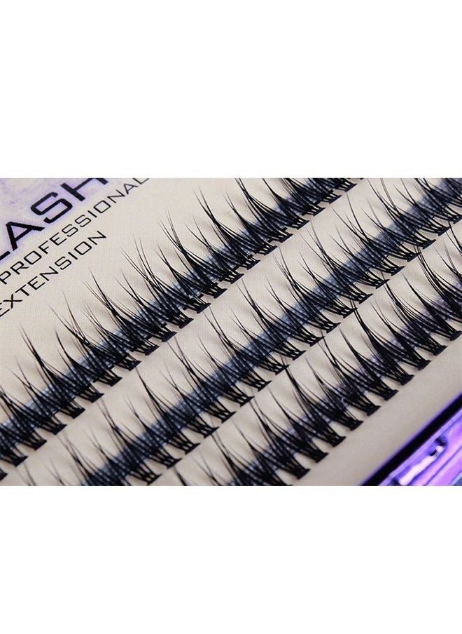 Bodermincer 120pcs 8mm/10mm/12mm/14mm/16mm to Choose Fish Tail Design 0.1 C Curl 3D Individual Mink False Eyelashes Extension Soft Black Fake False Eye Lashes （8mm）  - Image 1