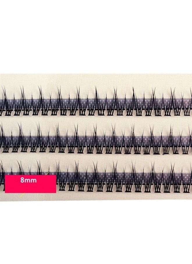 Bodermincer 120pcs 8mm/10mm/12mm/14mm/16mm to Choose Fish Tail Design 0.1 C Curl 3D Individual Mink False Eyelashes Extension Soft Black Fake False Eye Lashes （8mm）  - Image 5