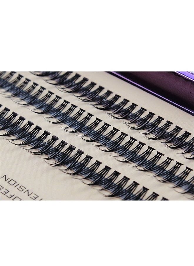 Bodermincer 120pcs 8mm/10mm/12mm/14mm/16mm to Choose Fish Tail Design 0.1 C Curl 3D Individual Mink False Eyelashes Extension Soft Black Fake False Eye Lashes （8mm）  - Image 3