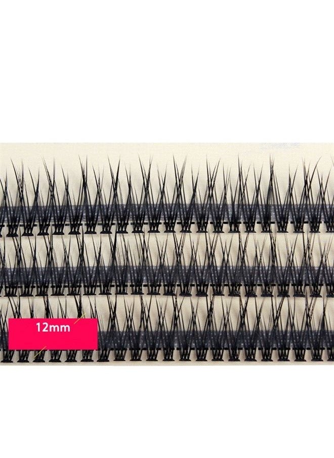 120pcs 8mm/10mm/12mm/14mm/16mm to Choose Fish Tail Design 0.1 C Curl 3D Individual Mink False Eyelashes Extension Soft Black Fake False Eye Lashes （8mm）