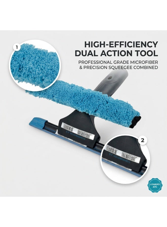 Moerman Combinator 2-in-1 Window Squeegee with Applicator 25cm | Professional Window Cleaning Tool | Dual-Function Design | Lightweight Aluminum | MOERMAN KIT - Image 4